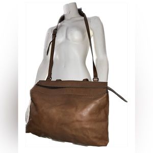 Johnny Farrah leather crossbody briefcase